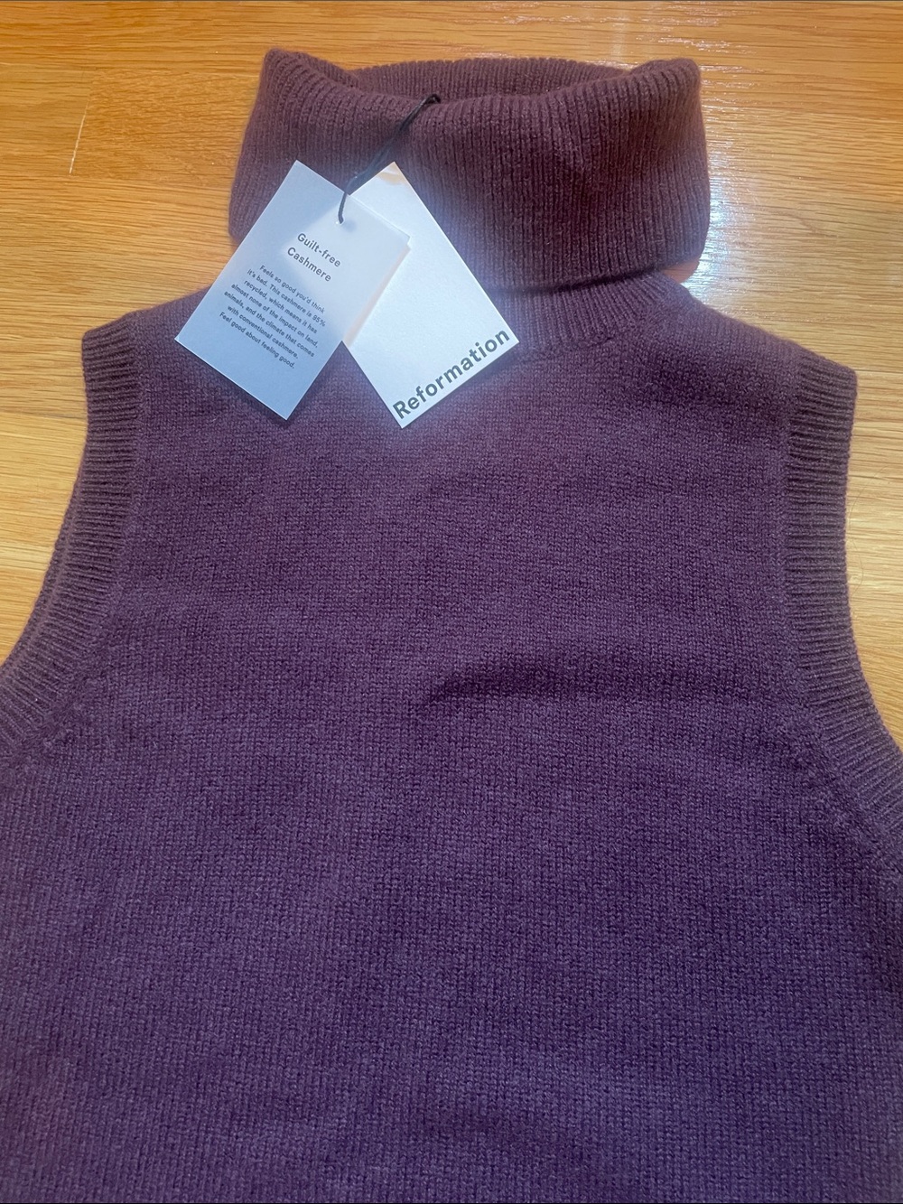 NWT New with Tags Reformation Women’s Holland Cashmere Turtleneck Sweater Dress - Picture 8 of 9